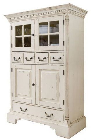 in antik weiß gehaltener Buffetschrank - York von Favorit Service Vertiko York von Favorit Service