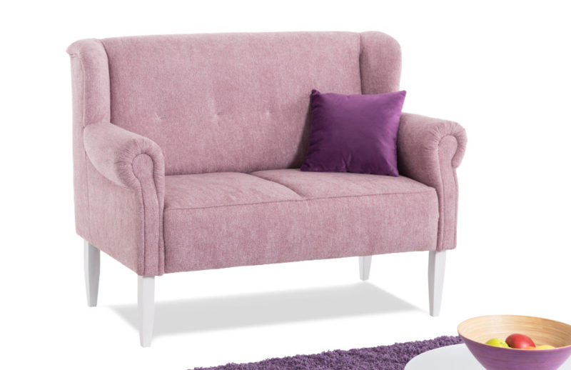Küchensofa in Flamingo-Rosa für 2 Personen