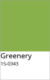 Pantone Farbe des Jahres 'Greenery'